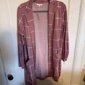 Maurices Pink Plaid Blazer